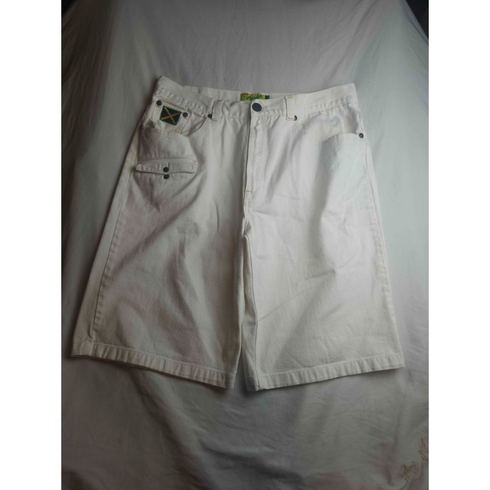 Raider Shorts Mens Size 40 White Denim Cargo Streetwear Urban Utility Jorts